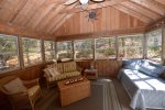 Beautiful sunny deck with ceiling fan